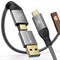 PHIXERO USB C to USB C Cable - 100W/20Gbps/3.3Ft, 4K@60Hz Video Output, USB-A/C to USB-C for MacBook Pro/Air