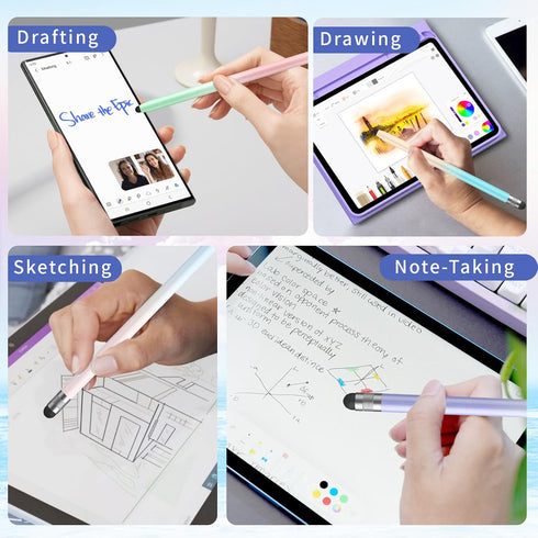 YUDIANMIE 6Pcs 2-in-1 (6 Stylus, Stylus Pen for Touchscreen, Stylus Pen for iPad, High Precision and Sensitivity Double