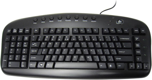 Ergonomic Left Handed Keyboard for Business/Accounting - 8 Multimedia Hotkeys, Reduces RSI, Improves Posture