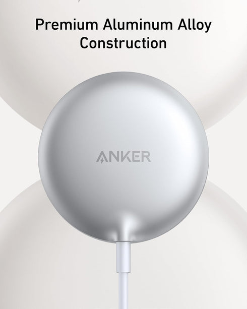 Anker MagGo Magnetic Wireless Charger (Pad), Qi2 Certified 15W Ultra-Fast MagSafe Compatible Wireless Charger for