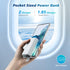 Small Portable Charger 10800mAh with Built-in USB-C Cable, Mini PD 3A Fast Charging Power Bank, LCD Display for Samsung