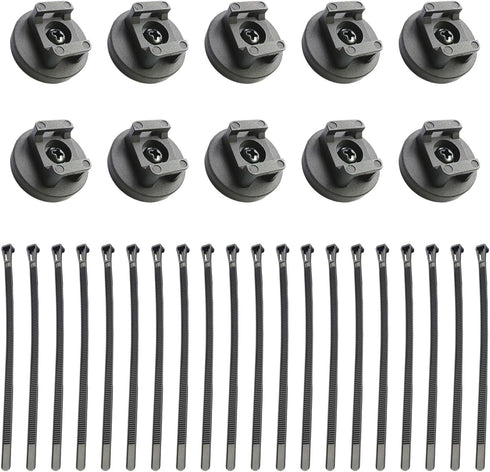 DyaMag Magnetic Zip Tie Mounts, 10 Pack Heavy Duty Magnetic Cable Holder with