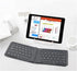 MoKo Foldable Bluetooth Keyboard, Ultra-Thin Rechargeable Portable Wireless Keyboard for Laptop, iPhone, iPad, Gray