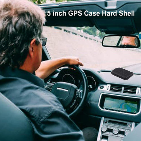 5" 5.2 inch Hard Carrying Case Waterproof Storage Bag GPS Pouch GPS Case Compatible with 5 inch Garmin Nuvi 52lm 55lm 2450 2460 2595lmt 2559LMT 2589LMT Tomtom Magellan Roadmate 5045 Black