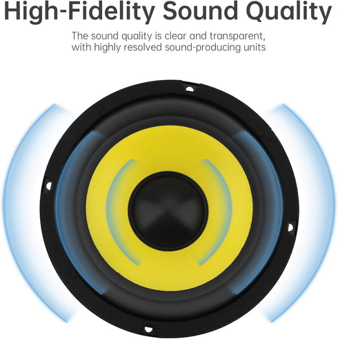 DriSentri 6 Inch Bass Loudspeaker Woofer Speaker, Car Speakers Wide Frequency Response Car Audio Stereo Speaker for Car
