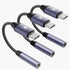 Stouchi USB C to 3.5mm Dongle Adapter (3 Packs) - Hi-Fi DAC for iPhone 15, Pixel 8/7/6, iPad, Samsung Galaxy S22, Grey.