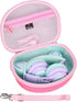 Mchoi Hard Carrying Case Suitable for Riwbox CT-7 Pink/for Jack CT-7S Cat Green 3.5mm/ for iClever IC-HS01 Bluetooth Wireless Over-Ear Headphones Headset for Kids Travel Protective Case, Case Only
