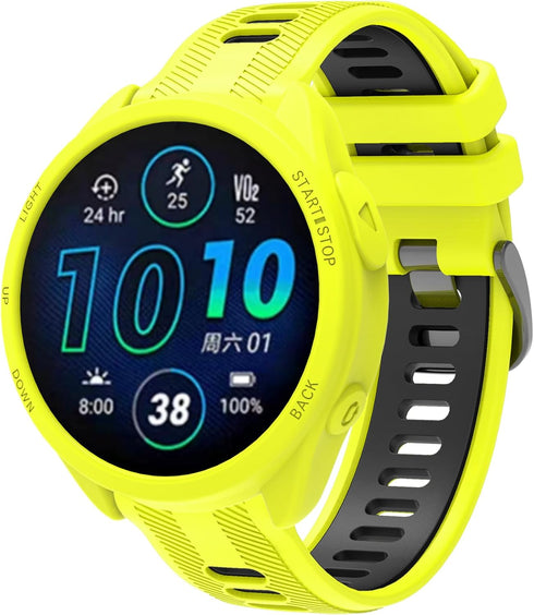 Smartwatch Accessories for Garmin Forerunner 965 - Silicone Protective Case Cover Shell, Soft and Durable, 8 Colors