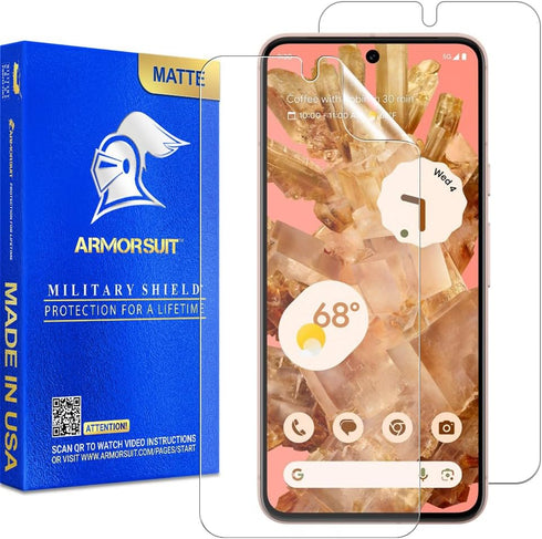 ArmorSuit (2 Pack) for Google Pixel 8 Paper Feel Texture Screen Protector, Case Friendly MilitaryShield