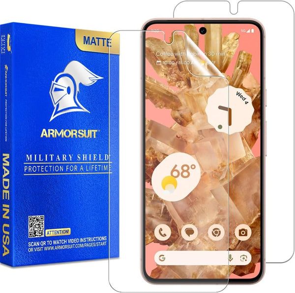 ArmorSuit (2 Pack) for Google Pixel 8 Paper Feel Texture Screen Protector, Case Friendly MilitaryShield