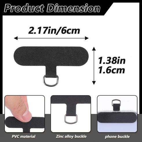 FNANJWQ 10 Pcs Phone Tether Tab, Adhesive-free Lanyard Strap for Full Coverage Phones Cases, Clip for Cell Phone