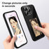 Smart Ink Black Screen Projection Phone Case for iPhone 13 Pro Max, Customizable Ink Screen Back Cover