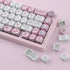 PBT Cute Kitty-cat Keycaps Set - 140 Keys Dye-Sublimation MOA Profile for Cherry Gateron MX Switches