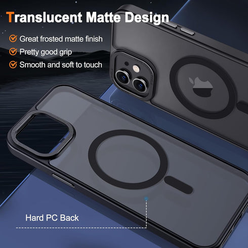 Hython Magnetic Translucent Matte Phone Case for iPhone 11, Slim Fit Shockproof Bumper, Compatible with MagSafe for