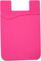 Silicone Phone Card Holder Sockets, Stick-on ID Credit Card Wallet Pouch Sleeve for Most Smartphones (Hot Pink)