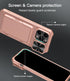 iPhone 15 Pro Max Case with Wallet, Built-In Slide Camera Cover & Credit Card Holder, Military Grade Drop Protection