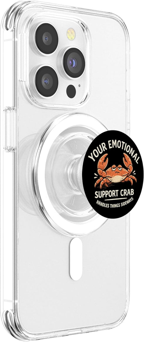 Feelin' Salty Crab Beach Ocean Waves Nature Tee Your Emotional Support Crab Handles Things Sideways PopSockets PopGrip