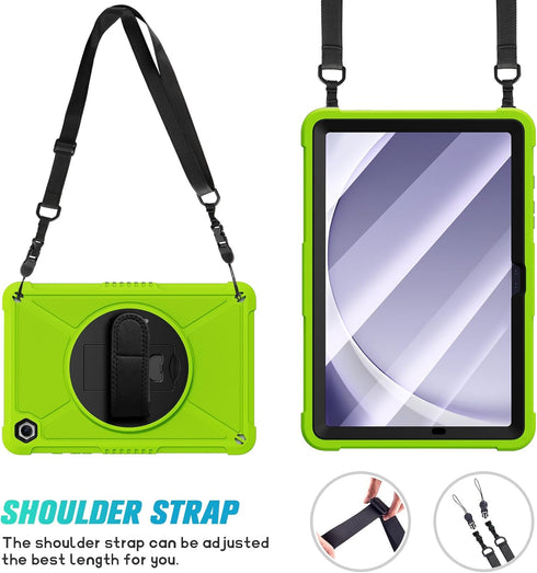 ZtotopCases for Samsung Galaxy Tab A9+ 11'' 2023, Shockproof Hard Case with Screen Protector, Green