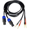 CESS-276-6f Braided-Type Pin Banana Plug to Speakon Speaker Cable, 12 Gauge Wires (6 Feet)