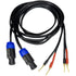 CESS-276-6f Braided-Type Pin Banana Plug to Speakon Speaker Cable, 12 Gauge Wires (6 Feet)