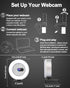 Camii 2K Webcam with Light, HD Webcam for PC with Built-in Privacy Cover, Adjustable Brightness, Noise Reduction Mics