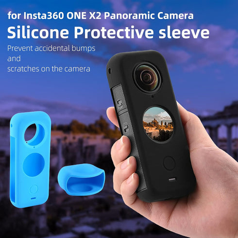 Protection Accessories for Insta360 One X2 - Rubber Sleeve with Silicone Lens Cover Kit