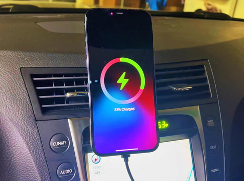 Magnetic Car Charger, Transparent 15W Fast Charging for iPhone 12-15 Pro Max
