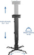 VIVO MOUNT-VP06B Universal Adjustable Wall Ceiling Projector Mount Bracket, Extendable Length, Black