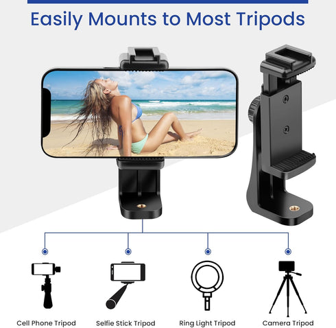 Victiv 360 Phone Tripod Mount with Wireless Remote, Fits Any Smartphone, Rotates Vertical and Horizontal, Universal