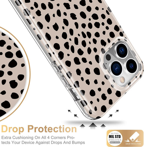 Esdot Case for iPhone 13 Pro Max with Built-in Screen Protector, Military Grade Cover with Fashion Designs