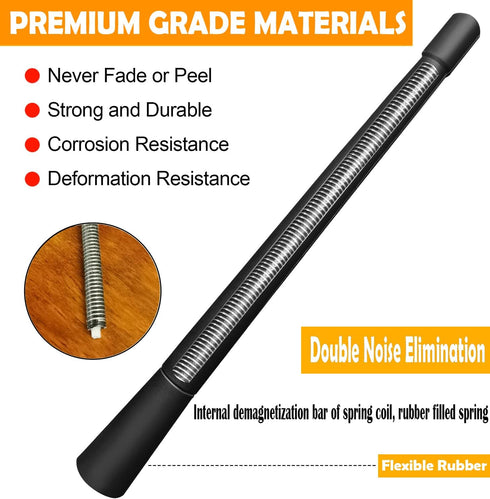 RooFox 7 Inch 3 (2004-2018), 3 Antenna Replacement for Mazda Mazda Antenna, Flexible Rubber Antenna Mast