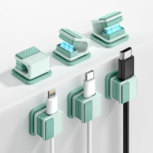 GolbinBox 6 Pack Magnetic Cable Clips, Glow in The Dark Cable Holders, Cord