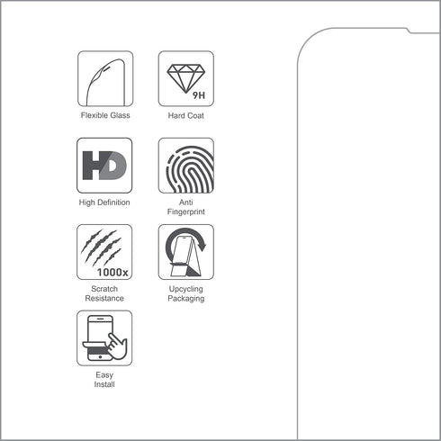 ARMOR Flexible Glass Screen Protector for iPhone 13 Pro Max, 9H HD Protection