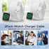 2Pack Upgraded Apple Watch Charger, Magnetic Wireless iWatch Fast Charging Cordless Cable 3.3FT
