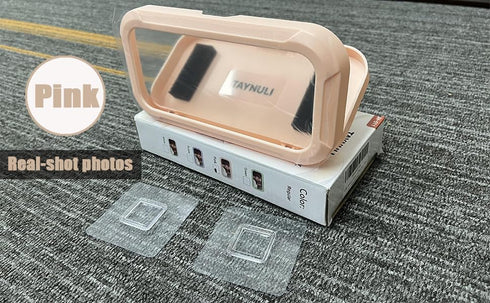 Waterproof Phone Case Bathroom Folding Holder, 360 Degree Rotating Wall Mounted Mobile Phone Case, Pink