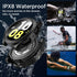 Miimall Waterproof Case for Samsung Galaxy Watch 6 40mm, Hard PC Bumper with Tempered Glass Screen Protector, Frosted