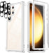 Temdan Galaxy S23 Ultra Case with Built-in Screen Protector, 2 Lens Protectors, Touch Sensitive, White