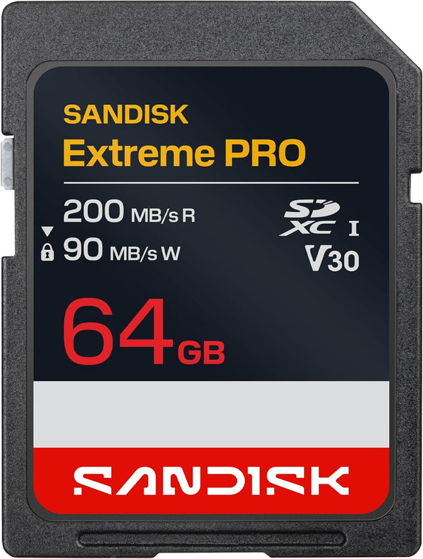 Sandisk 64GB Extreme PRO SD UHS-I Card - Up to 200MB/s Read Speed