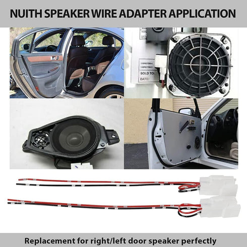 Front Speaker Wiring Harness Adapter for Toyota 4 Runner/Tacoma 2011-2013, Tundra/Sequoia 2001-2007 with JBL Audio
