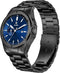 MioHHR Compatible for Google Pixel Watch 3 41mm / Pixel Watch 2, Stainless Steel Case with Wristband Strap, Black