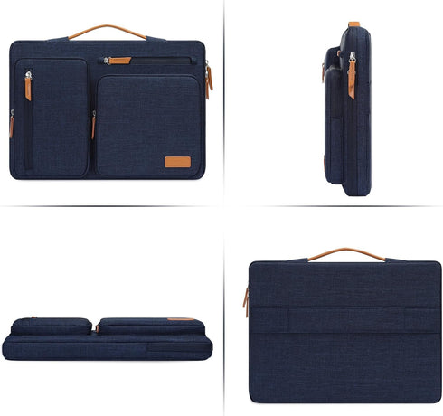MOSISO 360 Protective Laptop Sleeve, Compatible with 17-17.3 inch Dell, HP, Lenovo, Side Open Bag with 4 Zipper