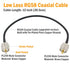 exgoofit PL259 12 inch RG58 Analyzer,Dummy Male to Male Adapter Cable Low Loss Digital Coax UHF Jumper Cable for HAM