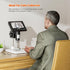 Elikliv Microscope, LCD Digital Coin Microscope 1000x, 8 Adjustable LED Lights, PC View Compatible