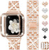 Compatible Apple Watch Ultra Band 49mm 46mm 45mm 41mm 38mm 40mm 42mm 44mm with 2 Pack Bling Case Cover