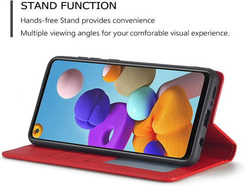 QLTYPRI Samsung Galaxy A13 5G Case, Premium PU Leather Cover with Card Holder, Kickstand, Shockproof Flip Wallet Case,