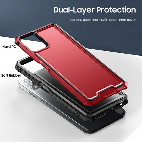 for REVVL 6 Pro 5G / REVVL 6X Pro 5G Case with Screen Protector, Military Grade Drop Proof Shockproof Dual Layer Heavy