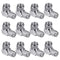 Right Angle Coaxial Connector, 12 Pcs RG6 F Type Female to Male Adapter for Wall Mounted TV