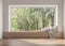 BELECO 9x6ft Fabric Modern Living Room Backdrop House Interior Window Scenery Green Forest