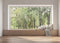 BELECO 7x5ft Fabric Modern Living Room Window Backdrop House Interior Green Forest Trees