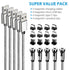 Terasako 5-Pack Magnetic Charging Cable (3/3/6/6/10FT) - 540° Rotating, LED Light, 90° Angle, Nylon-Braided Cord.